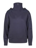 Birk natogenser interlock, unisex, mørk marine